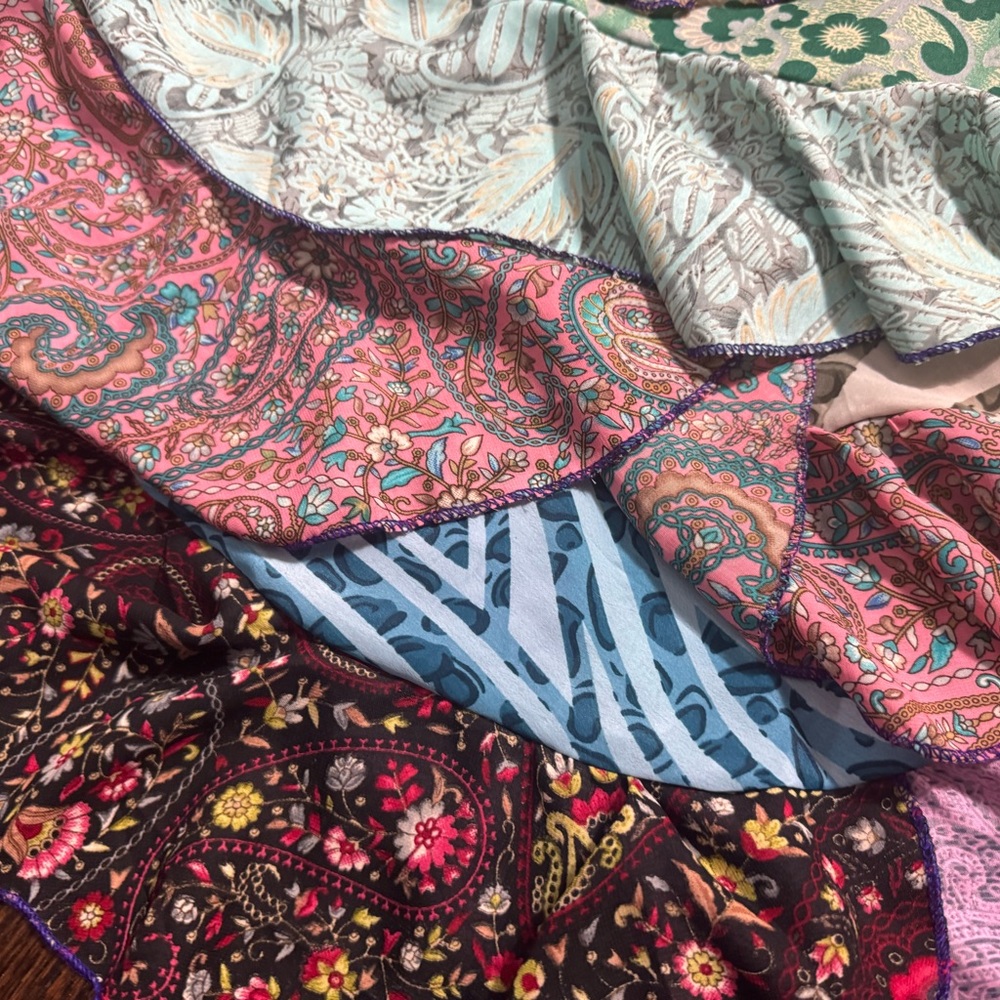 Colorful Paisley Ruffle Skirt - Picture 2 of 8